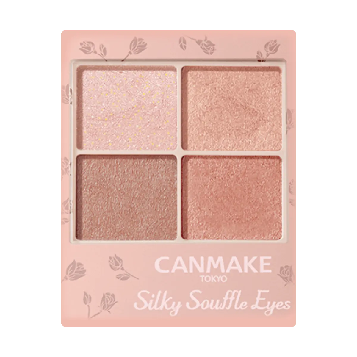 CANMAKE Creamy Touch Shadow 4-Color Eyeshadow Palette - M06 Dusty Pink Mauve, Matte & Shimmer Finish, Blendable, Long-Lasting, Portable Makeup for Women