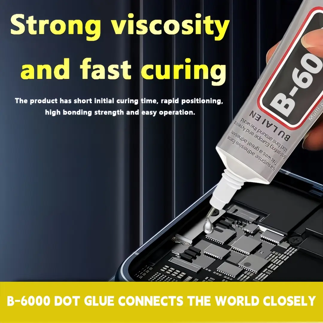 B-6000 Strong Adhesive Gel 50ML, Ideal for Phone Screen Repair, DIY Crafts, Flexible Durable, Suitable for Various Materials