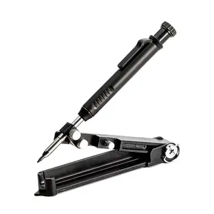 Multi-Function Scribing Tool, Aluminum Alloy Scribe Tool with Deep Hole Pencil, Compass Contour Gauge for Floor Corner Marking