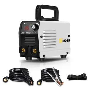 S SIMEDR Super Mini ARC Welder 110V 3.55Lbs Portable Stick Welding Machine Digital Display Inverter With Electrode Holder Ground Clamp for Workshop Outdoor Men's Women's Beginners