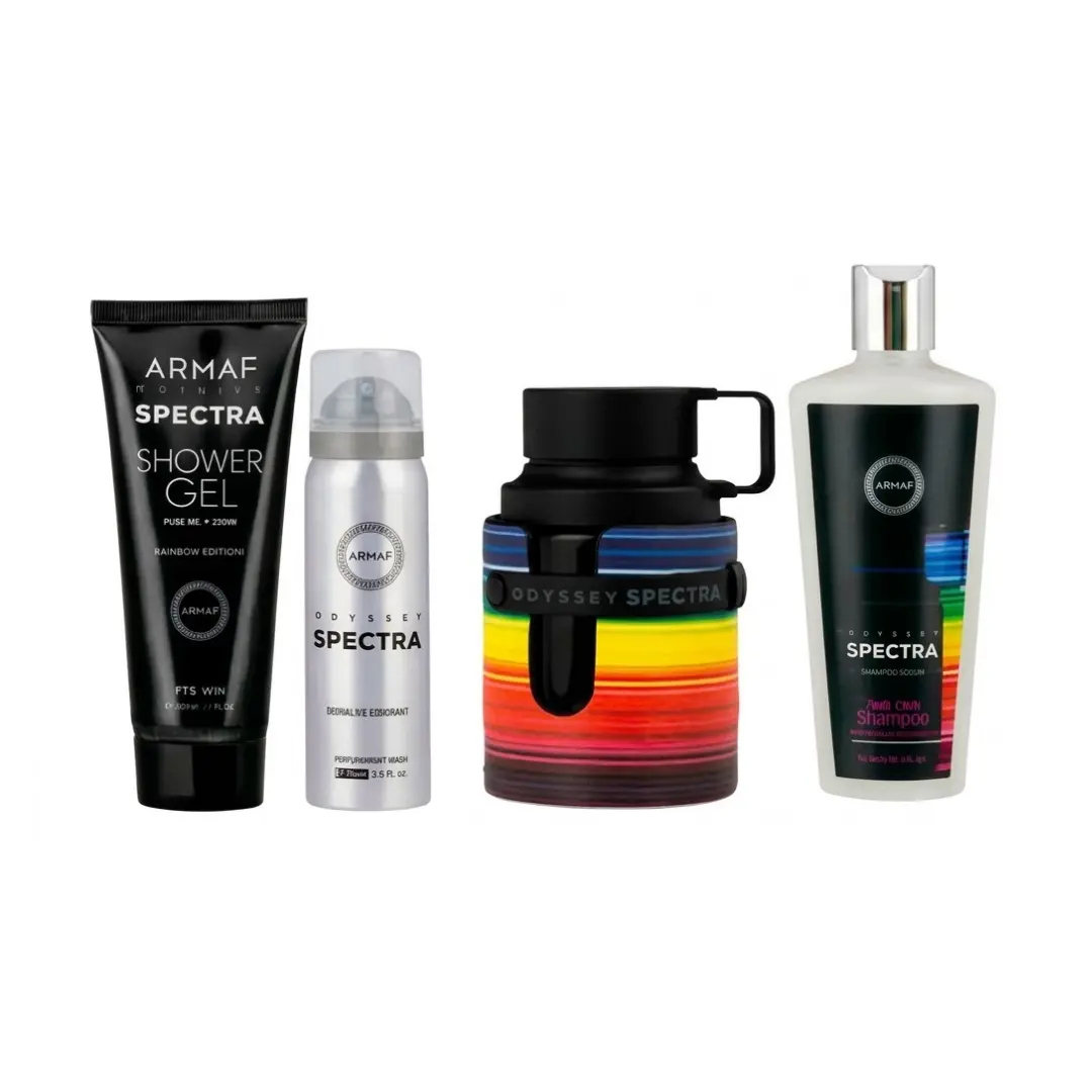 Armaf Set Odyssey Spectra Edp 3.4 Oz + Body Lotion 3.4 Oz + Deo 1.7 Oz + Shampoo 8.4 Oz Men