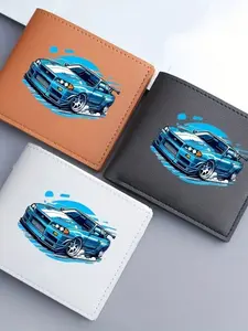 Stylish Personalized Coin Purse, Wallet, and Card Holder, Nylon Material, Compact Size, Car Pattern Design, Ideal for Gifts, Shopping, Travel