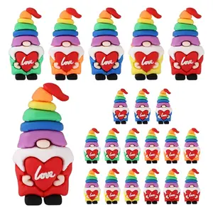15PCS Mini Rainbow Gnome Figurines – Pride Fairy Garden & Yard Decor Set