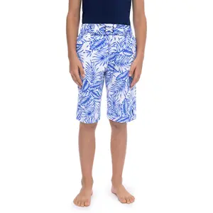 Boy's Island Swim Trunks | White Ohana Palm
