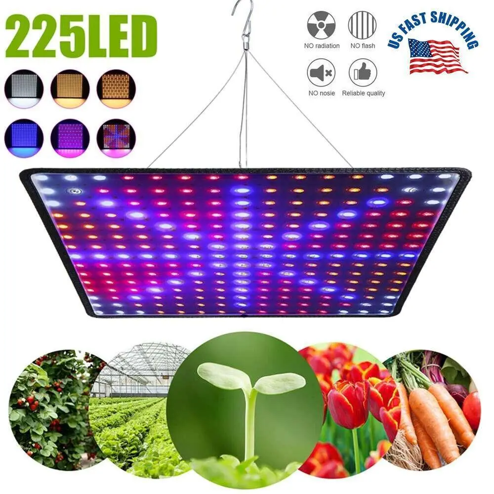 45W Energy-Saving LED Grow Light Panel Bulb - Full Spectrum (UV, IR, Red-Blue) with 85-240V, Protective Cable Covers for Indoor Plant Grow Rooms, Hydroponics Greenhouse Seedling Care