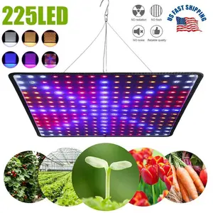 LED Grow Light for Indoor Plants Growing Lamp 225 LEDs UV IR Red Blue Full Spectrum  LED Plant Lights Bulb Panel for Hydroponics Greenhouse Seedling Veg and Flower