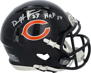 Devin Hester Chicago Bears Autographed Riddell Speed Mini Helmet with "HOF 24" Inscription - Fanatics Authentic Certified