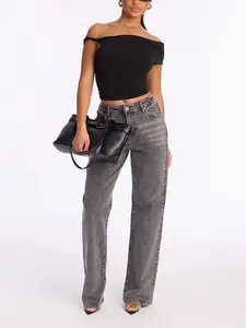 Look Over Slim Straight Leg Jean - Grey