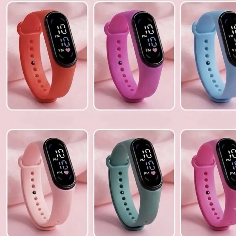 Unisex Kids LED Digital Watch - Waterproof Soft Silicone Sport Wristband, Easy-to-Read Luminous Display for Boys & Girls