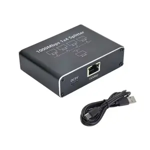 1 to 4 RJ45 Gigabit Ethernet Splitter Adapter