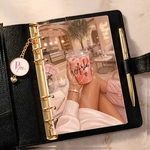 Personalized cafe vibes Planner Dashboard| Custom Name Planner Insert | Laminated Double sided Aesthetic Planner