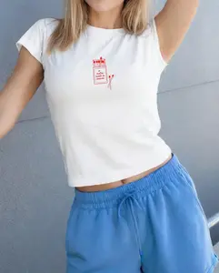 Retro Match Box Design Baby Tee Baby T Cute Baby Tee Crop T Shirt Match Tee Y2k Baby Tee 90s Baby Tee Y2k Crop