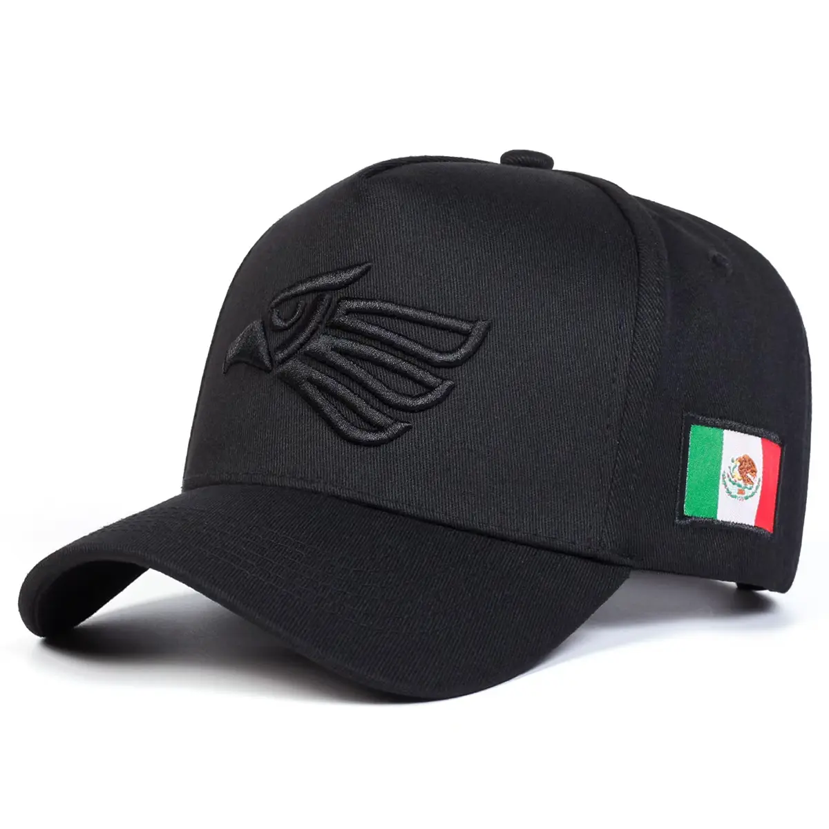 Mexican Eagle Embroidery Trucker Hat, Unisex Polyester Mesh Baseball Cap with an Adjustable Strap for Outdoor & Casual Wear
