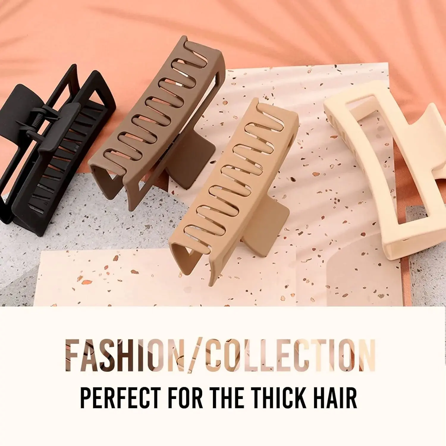 Extra Large Hair Claw Clips Jumbo Strong Hold Matte Nonslip 4 Pack for Thick 5 Inche Extra Large Claw Clips for Thick Hair and Long Hair  main image 4