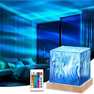 Northern Lights Projector Rechargeable,  Light Projector Luminorthe Cube Lamp Mood Ambient Lighting with 16 Colors and  Drift Effects for Room Decor Teen Girl Gifts Classroom - Cordless