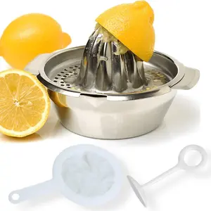 Pack Of 3 Citrus Lemon Orange Grapefruit Juicer Manual Squeezer Stainless Steel Robust Hand Juicer Reamer Rotation Press