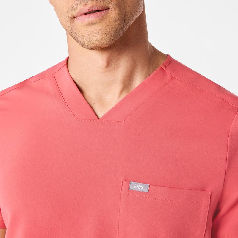 men's Pulmonary Pink Chisec - Three-Pocket Scrub Top