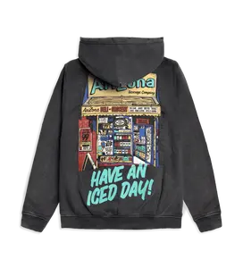 Gray Bodega Storefront Cotton-Blend Hoodie