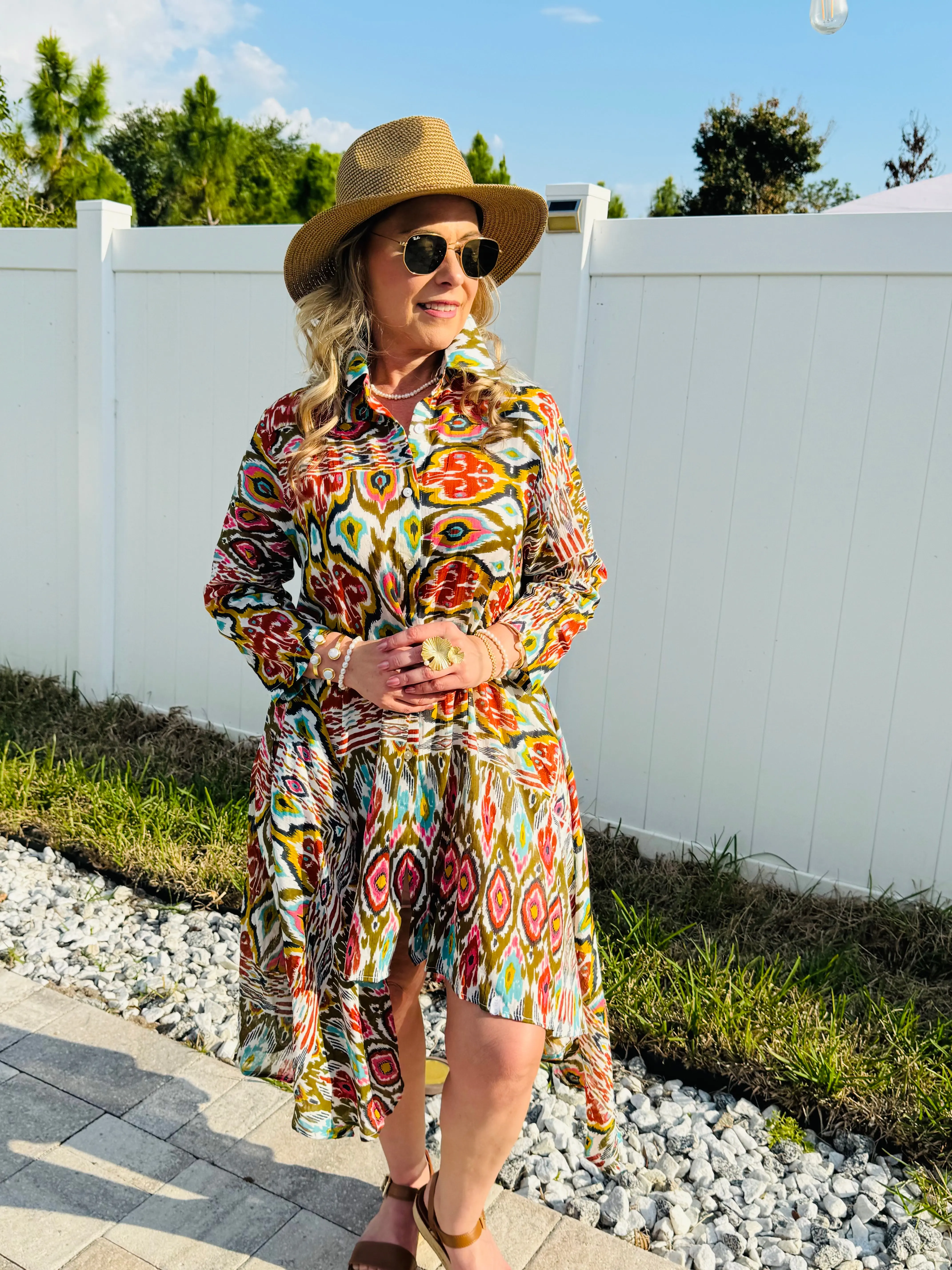 Dana Aztec Blue Dress