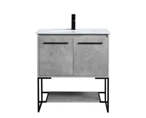 Gerard Single Bathroom Vanity Concrete Grey