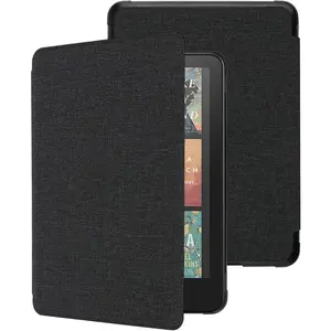 Case for 7" All- Kindle Paperwhite 12th Gen 2024 and Kindle Colorsoft Signature Edition,  PU Leather Protective Cover for Kindle Paperwhite with Auto Wake/Sleep (Black)