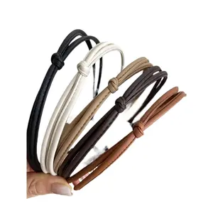 Women’s Knotted Headband, Simple Solid Color Wide Hair Hoop for Thick Hair, Minimalist Fashion Headband, Comfortable Non-Slip Hair Accessory for Daily Wear, Party, Makeup, Skincare, Travel and Casual Outfit Styling