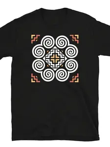 Hmong Logo Culture from Southeast Asia Features an Indigenous Short-Sleeve Unisex T-Shirt.This Fashionable Sports Tee Is Designed for Men, Providing Comfort for Daily Wear, Outdoor Running, Gym Workouts