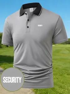 Casual Business Style Polo Shirts with Security Logo for Security Personnel