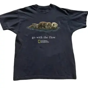 100% Cotton  comfortable and breathable, National Geographic "Go with the Flow" unisex T-shirt, gift
