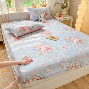 3pcs Cloud-Like Cotton Bed Skirt Set, Ultra-Soft All-Season Bedding, 360° Full Mattress Cover, Suitable for Spring & Fall Beds