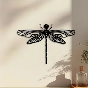 1pc Dragonfly Metal Wall Art, Boho Mural, Perfect for Garden Fence Wall, Earth Day Decor, Ideal Gift for Nature Lovers, Rust-Proof Metal