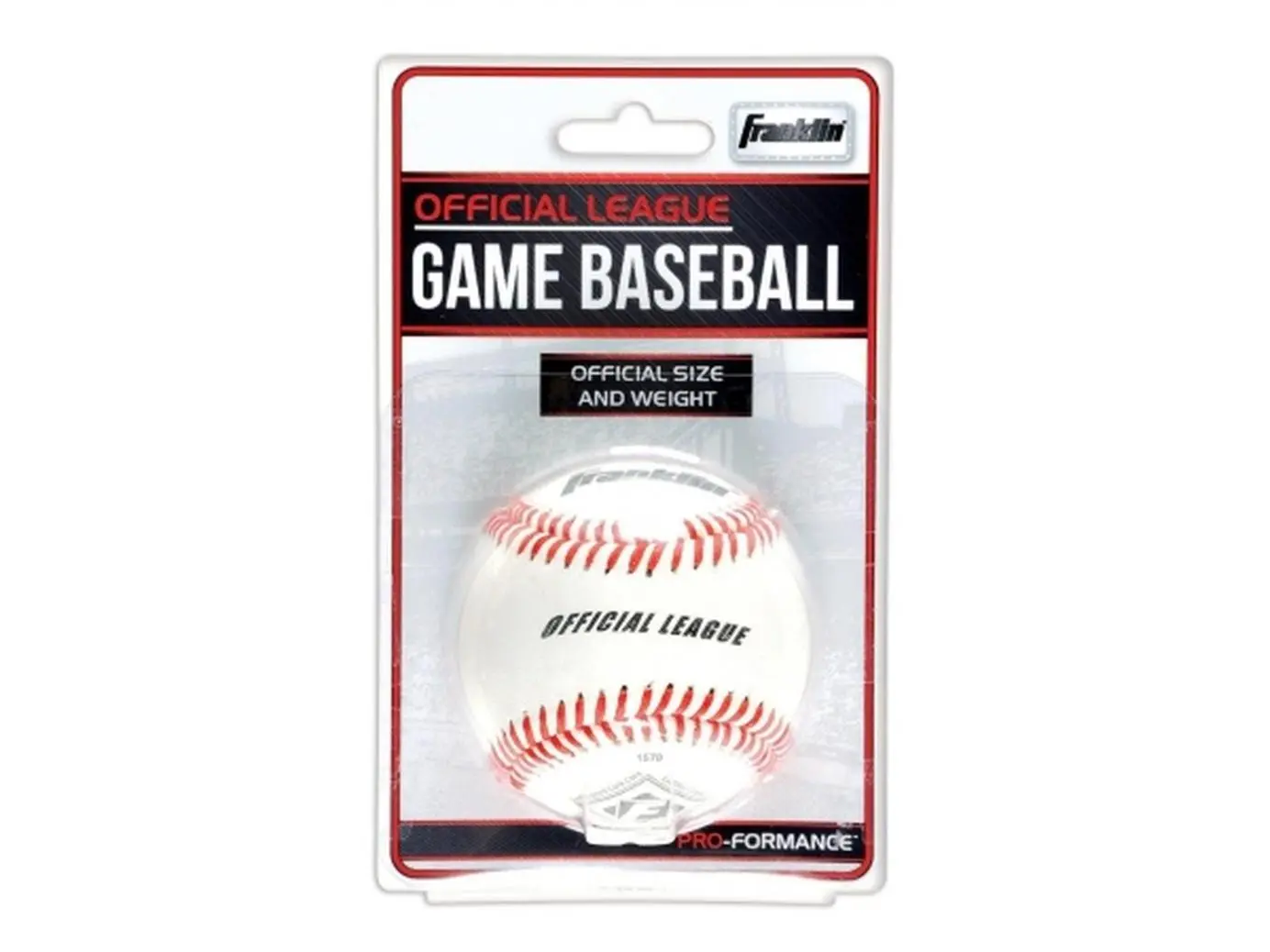 Franklin Official League Game Baseball, Genuine Leather Construction for Durable Game Play, Standard Weight 0.33 lbs, Weight 0.33Lbs