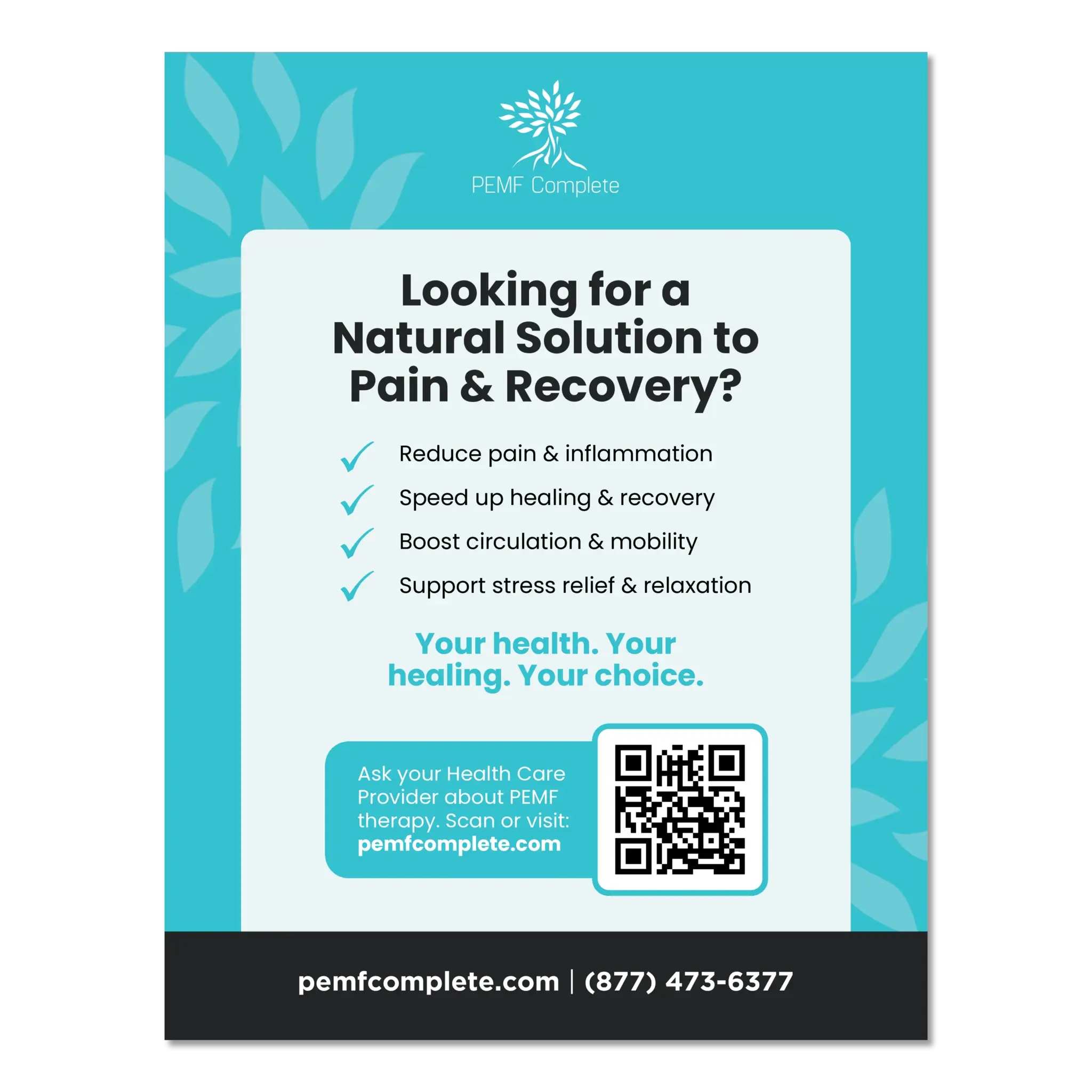 PEMF Complete Tabletop Retractable Banner