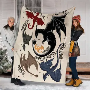 Fourth Wing Dragon Tails Fleece Blankets & Quilt Blankets - The Perfect Warm Gift for Everyone - Bring Comfort and Joy to Your Loved Ones - A Thoughtful Present for Friends, Family, and Partners