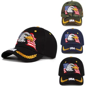 Independence Day–style eagle-embroidered men’s baseball cap—stylish for everyday wear and comfortable to match any outfit; a great gift for friends and a hat to wear when going out or attending events.