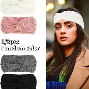 Women's Winter Ear Warmer Set, Cold Weather Warm Headband Accessories, Comfortable Knitted Hair Accessories, 3-Piece Set