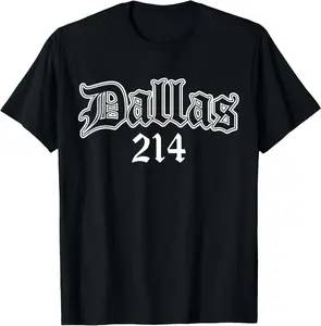 Dallas Texas 214 T-Shirt | Unisex Cotton T-Shirt | Unique Gift Tee