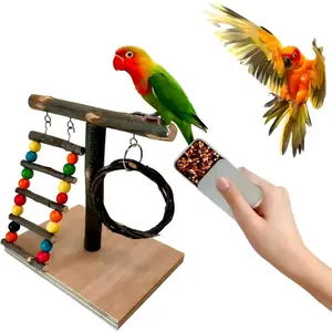 2 Bird ing Stands for Parrots, T Perch Stand for Parakeets Cockatiels Conures Lovebirds,Bird Portable Playground