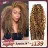 QVR P4/27 Burmese Curly Feather Crochet Hair Highlight Seamless Machine Made Human Hair Miracle Knots Boho Braids summervibes