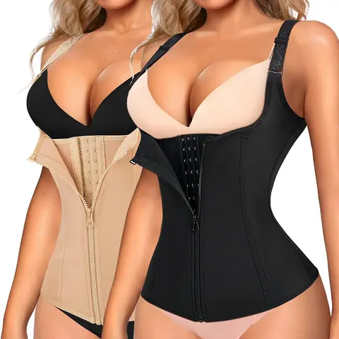 Women's Adjustable Waist Trainer Corset Vest Tummy Control Shapewear Girdle Sports Workout Fajas Body Shaper Tank Top, Fajas Para Mujer, Waist Body Shaper, Girdle High Waist, Waist Cincher for Women Womenswear Flat