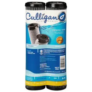 212 MAIN Chlorine & Sediment Pre-Filter Cartridge D10-D, Compact Activated Carbon Under-Sink Filter with Odor Reduction
