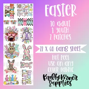 Easter Gang Sheet, 22 x 60