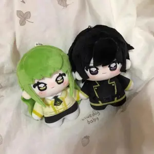 Anime 10cm Code Geass C.C. Lelouch Lamperouge Cecelia Anime Cosplay Plush Doll Dress up Stuffed Toy Keychain Pendant Gift