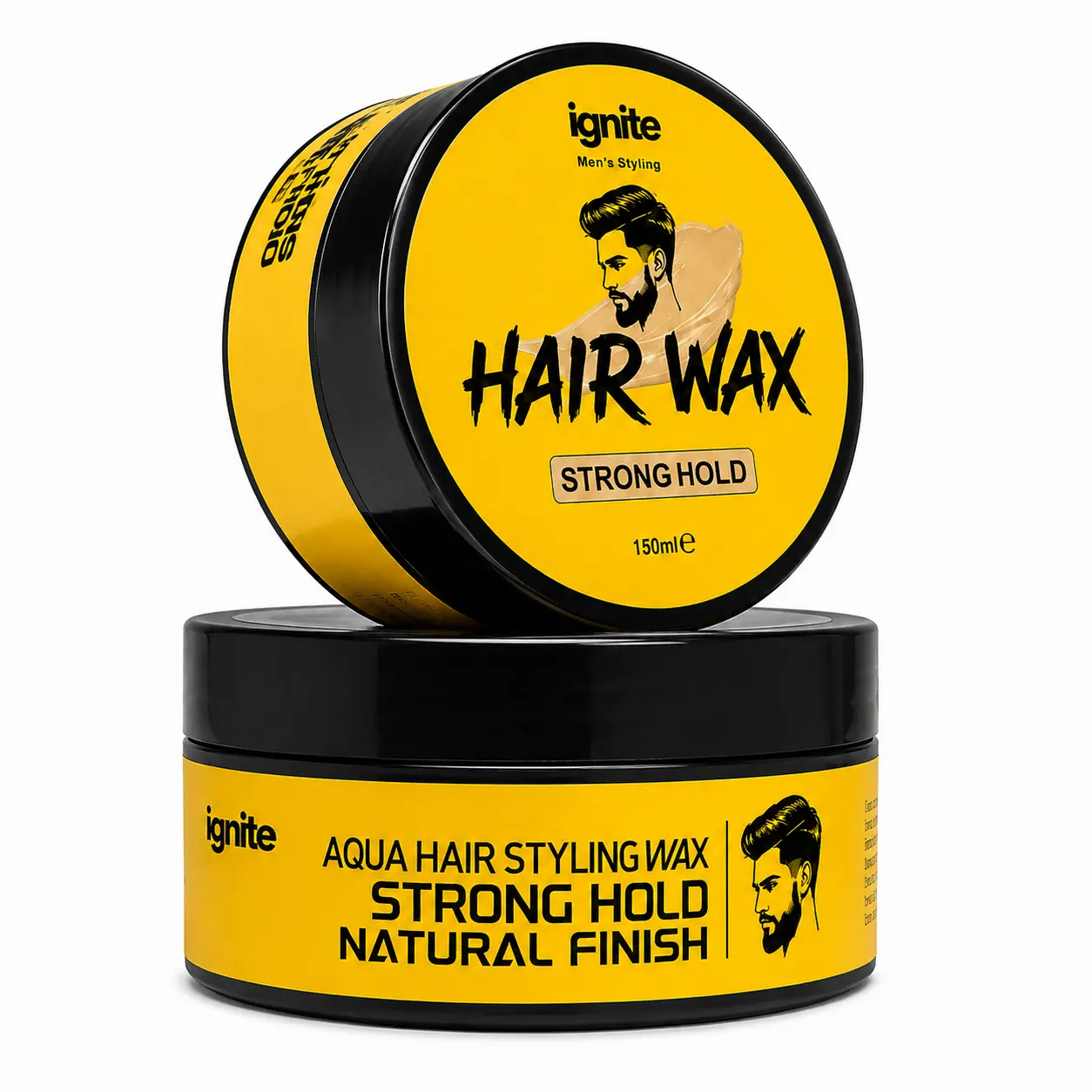 Ignite Aqua Hair Styling Wax Strong Hold Natural Finish 150ml for Men's Styling