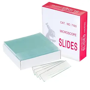 72 count Microscope Slides, 1"x3" Glass Slides for Microscope, Blank Glass Microscope Slides, Pre-Cleaned Glass Slides for Classroom & Lab Use (Frosted, 72 count)