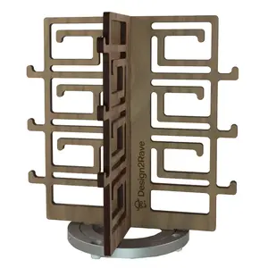 Rotating Walnut Sunglasses Rack - 12-Pair - Chinoiserie Collection