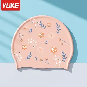 Women's Waterproof, Non-Slip, Large Size Comfortable Silicone Ear Protection Swim Cap for Long Hair, Unisex Adult Swim Cap, Suitable for Men