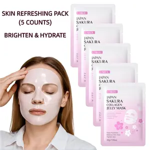 Korean Collagen Jelly Face Mask Deep Hydration & Firming Support Smoother-looking Skin Daily Hydrating Facial Mask for Plump Glow Skin