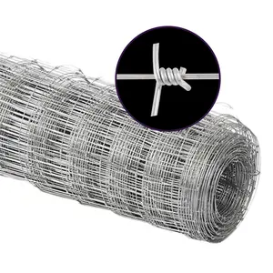 Cattle Fence 4ft x 165ft Heavy Duty Galvanized Wire Fence & Chain Link Fence for Hog, Goat, Sheep & Deer; Ideal As Goat Fencing, Deer Fence, Yard Protection & Livestock Cattle Panel