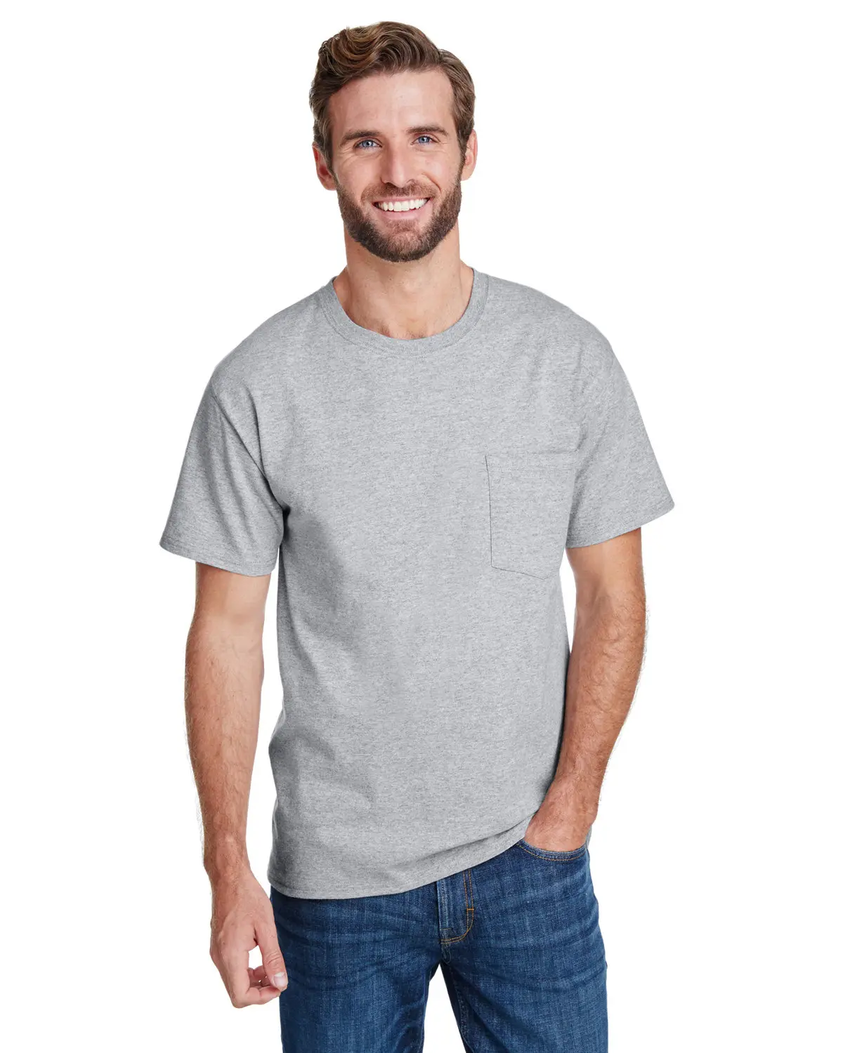 Hanes Adult Workwear Pocket T-Shirt Cotton Menswear